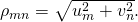 $\rho_{mn} = \sqrt{u_m^2 + v_n^2}.$