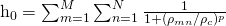  $ h_0 = \sum^{M}_{m=1}\sum^{N}_{n=1}\frac{1}{1+(\rho_{mn}/\rho_{c})^{p}}$